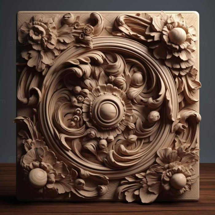 Patterns and decorations (stl artstyle 1, PATTERN_1725) 3D models for cnc